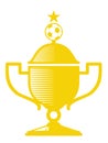 Golden cup icon. Sport victory prize symbol