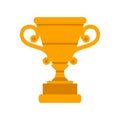 Golden cup vector success award shiny illustration. Sport gold achievement icon trophy prize celebration champion. Winner reward