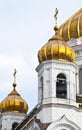 Golden cupolas of Cathedral of Christ the Savior i Royalty Free Stock Photo