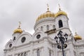 Golden cupolas of Christ the Savior Church in Moscow, Russia Royalty Free Stock Photo