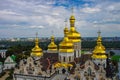 Golden cupolas of Dormition Cathedral in Kyiv Pechersk Lavra monastery, Kyiv, Ukraine. UNESCO World Heritage Site Royalty Free Stock Photo