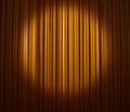 Golden curtain with spotlight Royalty Free Stock Photo