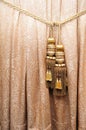 Golden curtain with vassel Royalty Free Stock Photo