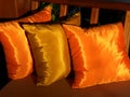 Golden cushions 2 Royalty Free Stock Photo