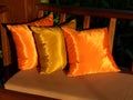 Golden cushions Royalty Free Stock Photo