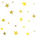 Golden cute hand drawn stars.