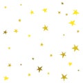 Golden cute hand drawn stars.