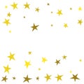 Golden cute hand drawn stars.