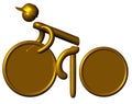 Golden cyclist