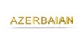 Golden 3D Azerbaijan inscription isolated on white background - 3D