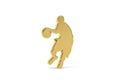 Golden 3d basketball icon isolated on white background Royalty Free Stock Photo