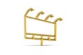 Golden 3d billboard icon isolated on white background Royalty Free Stock Photo