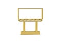 Golden 3d billboard icon isolated on white background Royalty Free Stock Photo