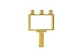 Golden 3d billboard icon isolated on white background Royalty Free Stock Photo