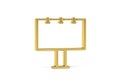 Golden 3d billboard icon isolated on white background Royalty Free Stock Photo