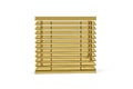 Golden 3d blinds icon isolated on white background