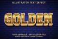 GOLDEN 3d -Editable text effect Royalty Free Stock Photo