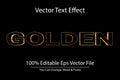 Golden 3d editable Text effect template design Royalty Free Stock Photo