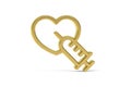 Golden 3d reanimation icon isolated on white background