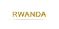 Golden 3D Rwanda inscription isolated on white background - 3D