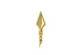 Golden 3d spear icon isolated on white background Royalty Free Stock Photo