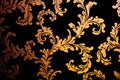 Golden damask wallpaper Royalty Free Stock Photo
