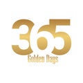 365 golden days lettertype icon logo design