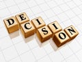 Golden decision Royalty Free Stock Photo