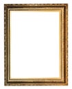 Golden decorated ancient picture frame Royalty Free Stock Photo