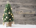 Golden Decorated Christmas Tree, Adventszeit Means Advent Season