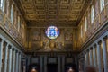 The Golden Decorated Interior of the Basilica of Santa Maria Ma Royalty Free Stock Photo