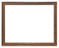 Golden decorative frame. Landscape orientation