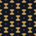 Golden decorative luxury seamless pattern