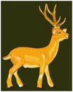 Golden deer vector design Royalty Free Stock Photo