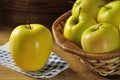 Golden delicious apple Royalty Free Stock Photo