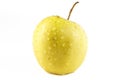 Golden delicious apple on white background Royalty Free Stock Photo