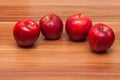 Golden delicious apples on a wooden background Royalty Free Stock Photo