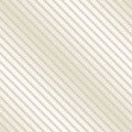 Golden diagonal halftone seamless pattern. White and gold vector texture of mesh Royalty Free Stock Photo