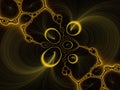 Golden diamond dark fractal background, abstract texture, graphics Royalty Free Stock Photo