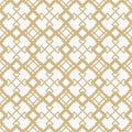 Golden diamond grid vector seamless pattern. Abstract luxury geometric texture Royalty Free Stock Photo