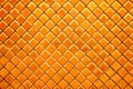 Golden diamond mosaic tiles background