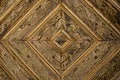 Golden Diamond Pattern wooden Door Detail Background