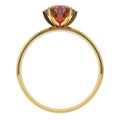 Golden diamond ring