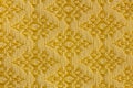 Golden Diamond-Shaped Pattern Thai Silk