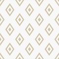 Golden diamonds pattern. Vector geometric seamless texture with rhombus shapes