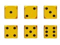 Golden Dice Set Royalty Free Stock Photo