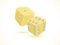 Golden dices Royalty Free Stock Photo
