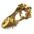 Golden Dino Skull
