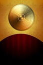 Golden Disc Background Royalty Free Stock Photo