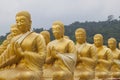 Golden disciple statues Royalty Free Stock Photo
